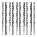Set 10 burghie Milwaukee SDS-PLUS Mx4 Ø10x200x265mm