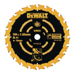 Panza de circular pentru lemn 184mm DeWalt DT10302 24T