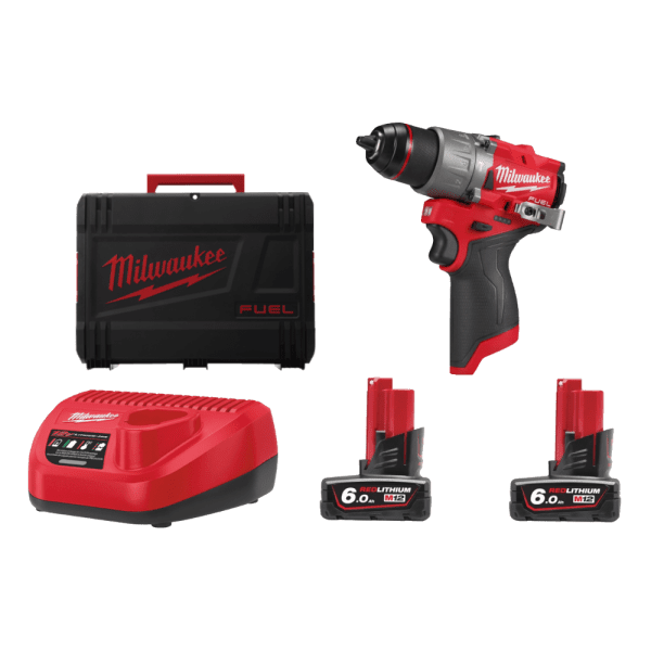 Masina de gaurit si insurubat cu percutie cu 2 acumulatori Milwaukee M12FPD2-602X
