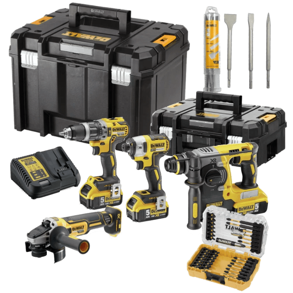 Set 4 scule electrice cu acumulatori Dewalt DCK422P3DT