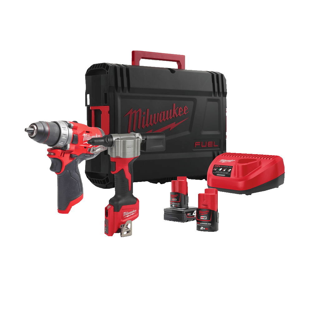 Set 2 scule cu 2 acumulatori Milwaukee M12 FPP2S-422X