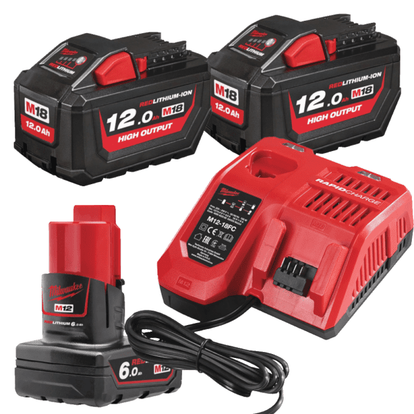 Set 3 acumulatori si incarcator Milwaukee M18 HNRG-122