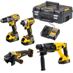 Set 4 scule cu 3 acumulatori DeWalt DCK443P3