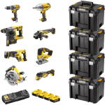Set 8 scule DeWalt cu 4 acumulatori DCK865P4T