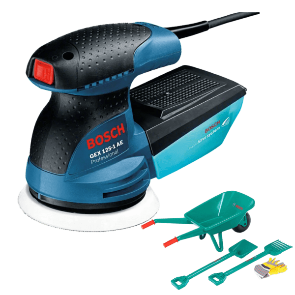 Slefuitor orbital cu excentric Bosch GEX 125-1 AE + mini jucarie TK2752
